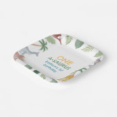 One A Saurus Dinosaur Boy Birthday Square  ペーパープレート (傾斜あり)