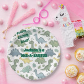 ONE-A-SAURUS Dinosaur Pattern Paper Plates ペーパープレート (パーティー)