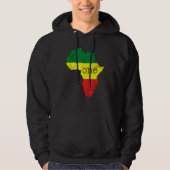 One Africa Pan African Pride Map Flag Black Pride パーカ (正面)