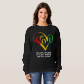 One African Love Heart Black History Month Cool BL スウェットシャツ (正面フル)