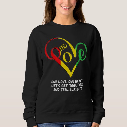 One African Love Heart Black History Month Cool BL スウェットシャツ (正面)