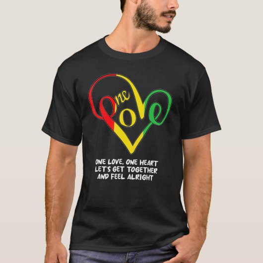 One African Love Heart Black History Month Cool BL Tシャツ (正面)