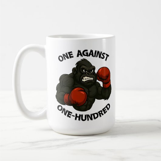 One Against One Hundred – Gorilla Boxing Workout コーヒーマグカップ (左)