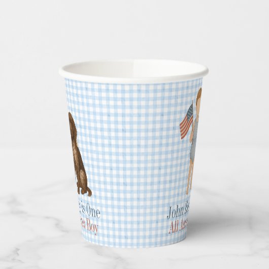 One All American Boy - Dog - Red White & Two 紙コップ (左)