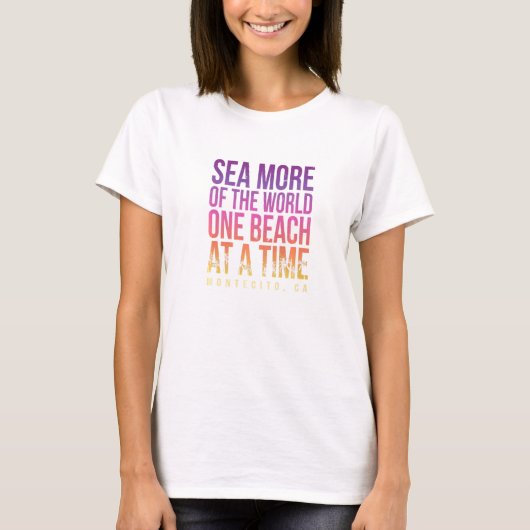One Beach At A Time Montecito Summer California Tr Tシャツ (正面)