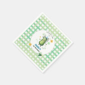 One Big Dill Pickle First Birthday Blue スタンダードカクテルナプキン (角)