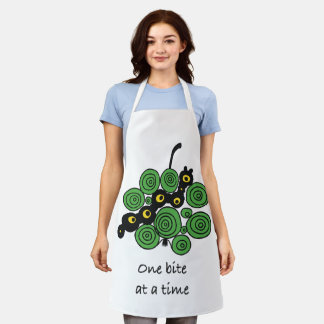 One bite at a time – enjoy the process エプロン