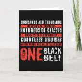 One Black Belt Funny Martial Arts Karate Taekwondo カード (正面)