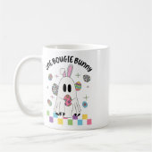 One Boojee Bunny Funny Boo Ghost Happy Easter Day コーヒーマグカップ (左)