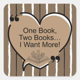 One Book, Two Books... I Want More! スクエアシール
