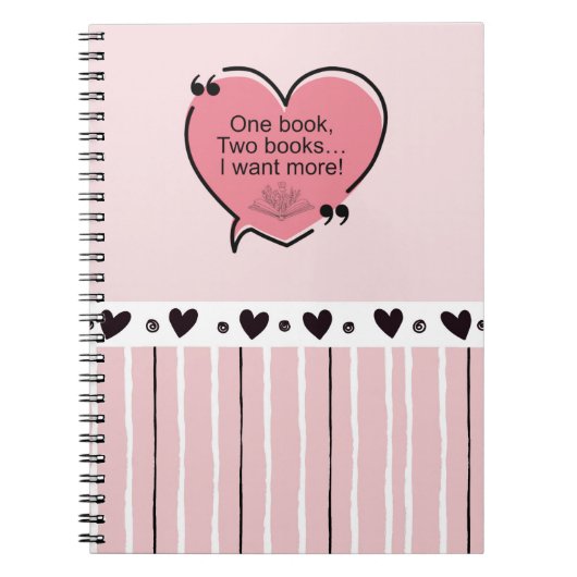One Book, Two Books... I Want More! ノートブック (正面)