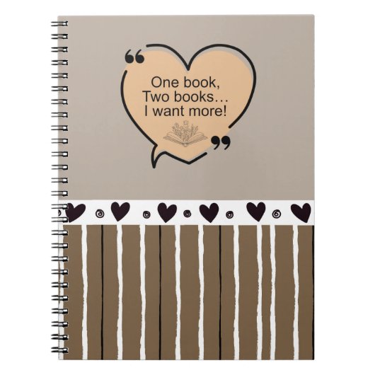 One Book, Two Books... I Want More! ノートブック (正面)
