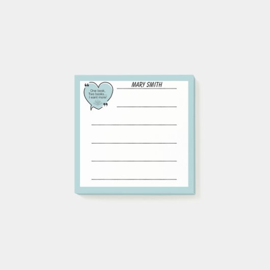 One Book, Two Books... I Want More!  ポストイット (正面)