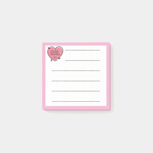 One Book, Two Books... I Want More! ポストイット (正面)