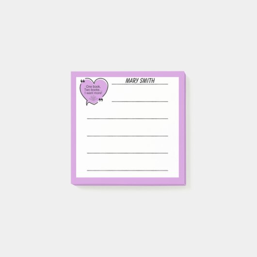 One Book, Two Books... I Want More! ポストイット (正面)