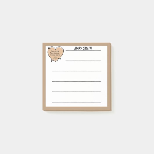 One Book, Two Books... I Want More! ポストイット (正面)