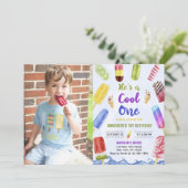 One Boy Popsicle 1stクールバースデーフォトよ 招待状 (スタンド正面)