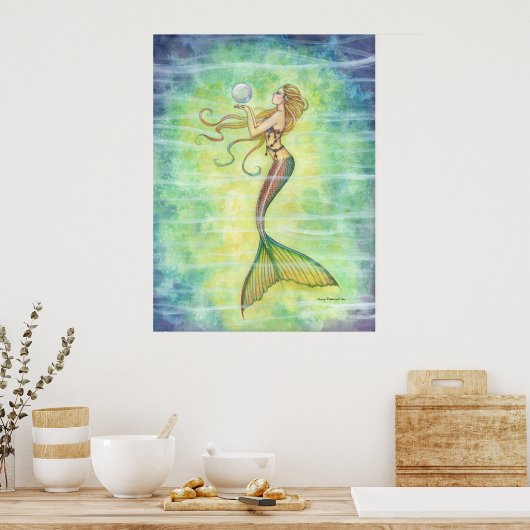 One Bubble Mermaid Poster ポスター (キッチン)