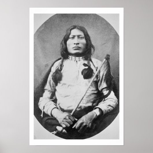 One Bull Warrior, 1882 (B/w写真) ポスター (正面)