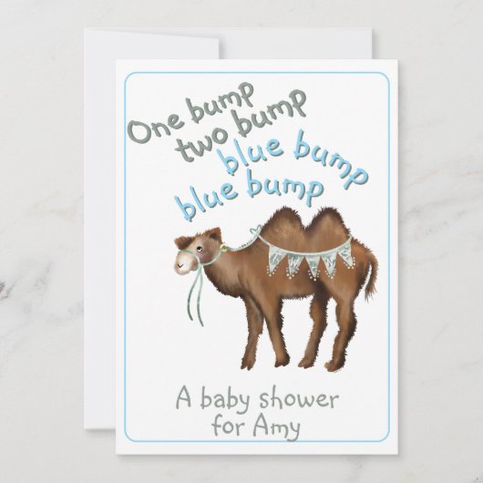 One bump two bump baby shower Invitation 招待状 (正面)