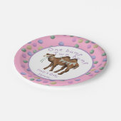 One bump Two bump Twin Baby Shower ペーパープレート (アングル)