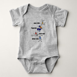 One Can Toucan Red Can Blue Can Baby Bodysuit ベビーボディスーツ