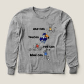 One Can Toucan Red Can Blue Can Boys LS Shirt (デザイン正面)