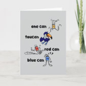 One Can Toucan Red Can Blue Can Card カード (正面)