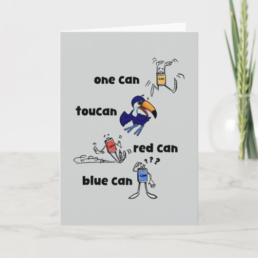 One Can Toucan Red Can Blue Can Card カード (正面)