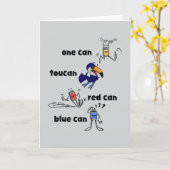 One Can Toucan Red Can Blue Can Card カード (黄色い花)