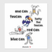 One Can Toucan Red Can Blue Can Stickers シール (シート)