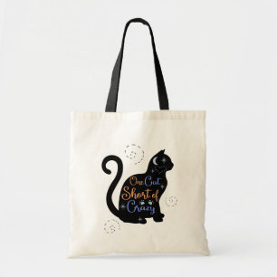 One Cat Short Crazy Cat Lady トートバッグ