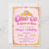 One-ce Upon a Time - Girl 1st Birthday Invitation 招待状 (正面)