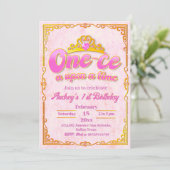 One-ce Upon a Time - Girl 1st Birthday Invitation 招待状 (スタンド正面)