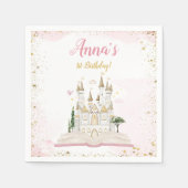 One-ce Upon A Time Princess 1st Birthday Party スタンダードカクテルナプキン (正面)