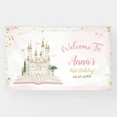 One-ce Upon A Time Princess 1st Birthday Party 横断幕 (横)