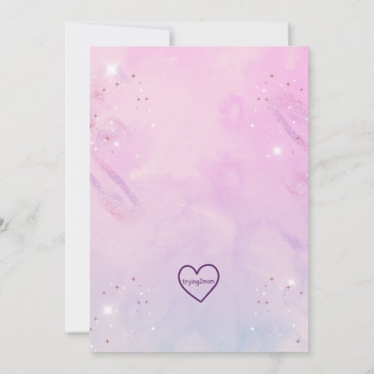 ONE-ce Upon A Time, Princess Dress 1st Birthday 招待状 (裏面)