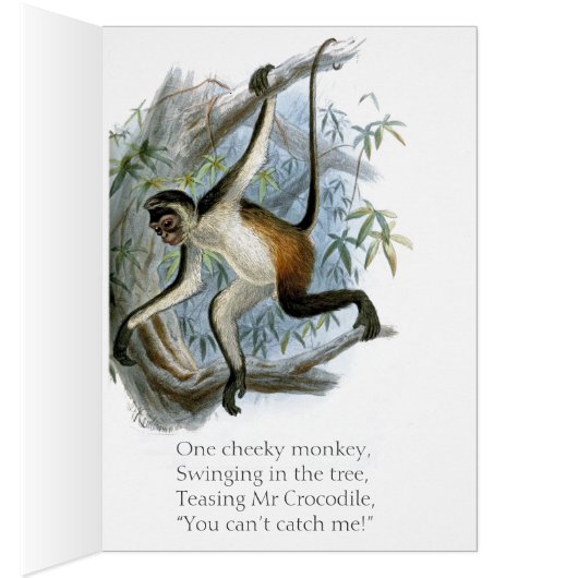 One Cheeky Monkey CC0366子供のカード (内側 (右))