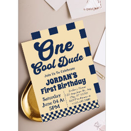 One Cool Dude 1歳の誕生日 招待状