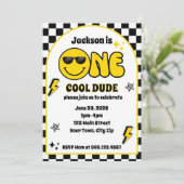 One Cool Dude 1st Birthday Invitation 招待状 (スタンド正面)
