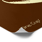 One Cupコーヒーポスター ポスター (角)