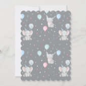 One Cute Baby Elephant 1st Birthday Party 招待状 (裏面)