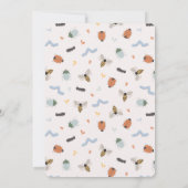 One Cute Bug Insect Garden First Birthday 招待状 (裏面)