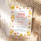 One Cute Duck First Birthday Invitation 招待状