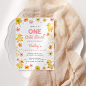 One Cute Duck First Birthday Invitation 招待状