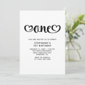 One Cute Hearts Script 1st Birthday 招待状 (スタンド正面)