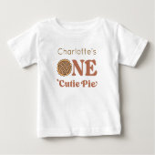 One Cutie Pie 1st Birthday ベビーTシャツ (正面)