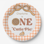 One Cutie Pie 1st Birthday ペーパープレート (正面)