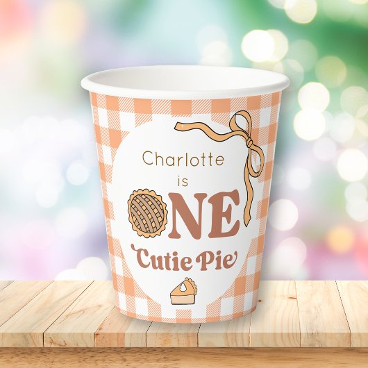One Cutie Pie 1st Birthday 紙コップ
