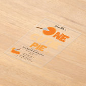 One Cutie Pie Invite 1st First Birthday Cute アクリル招待状 (レイダウン)